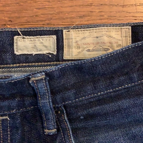 All Saints Mens Denim W32 Cigarette Skinny Fit - Picture 3 of 6